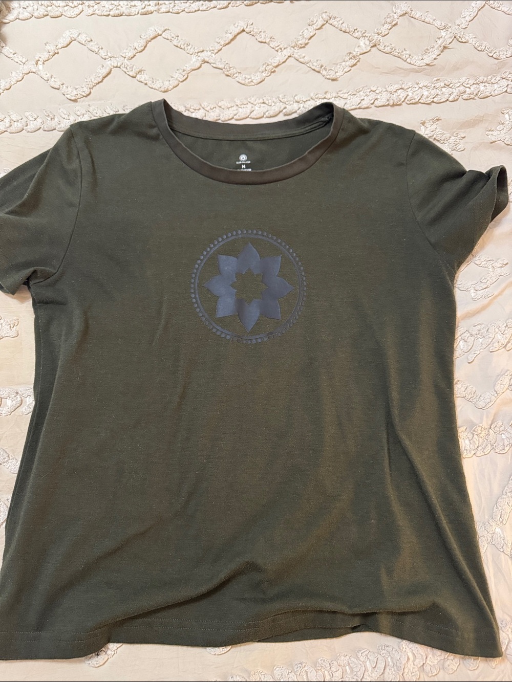 club pilates army green t shirt